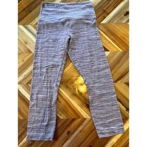 LULULEMON‎ Heathered Grey High Rise 3/4 Length Leggings Size 6 Capri